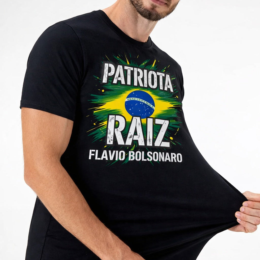 Camiseta Flavio Bolsonaro - Patriota Raiz