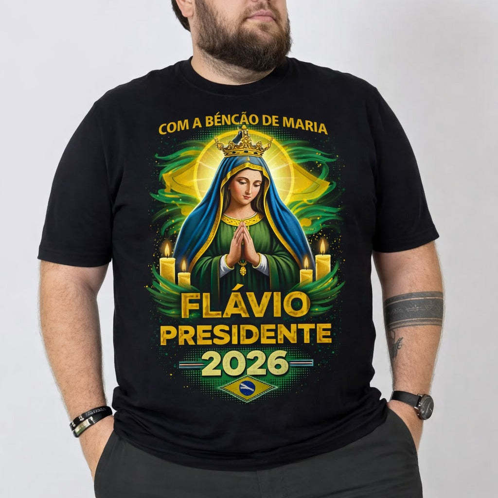 Camiseta Virgem Maria - Flavio Bolsonaro