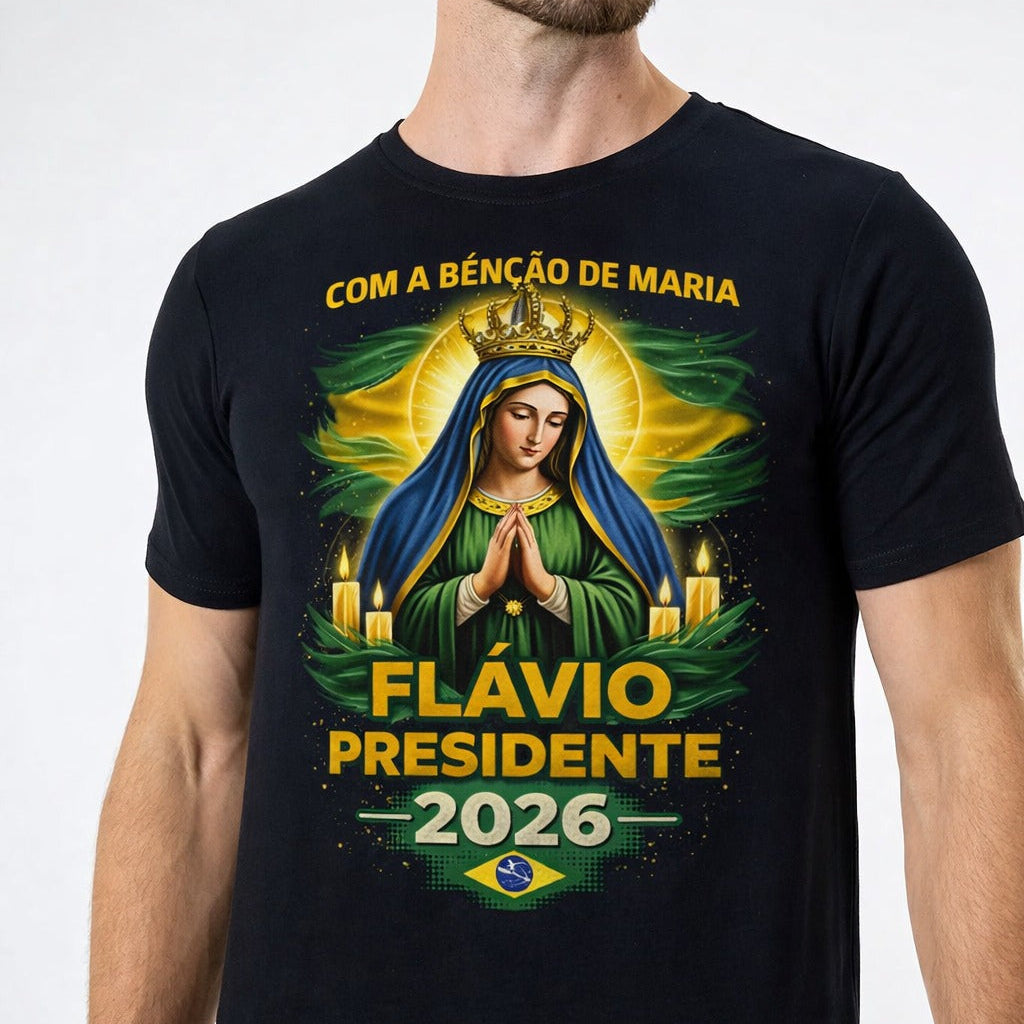 Camiseta Virgem Maria - Flavio Bolsonaro